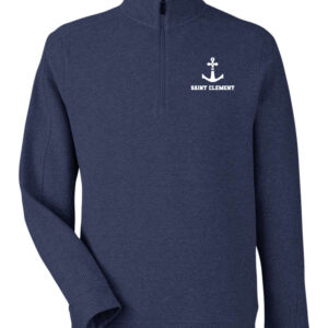 North End Men’s Spirit Textured Quarter-Zip with Anchor