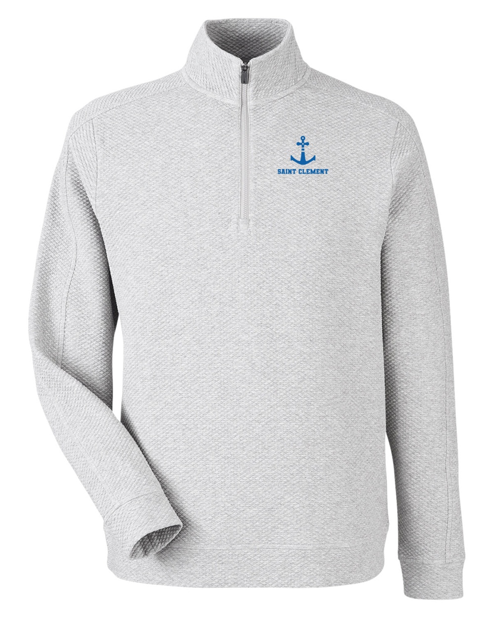 ne725 North End Men's Spirit Textured Quarter-Zip - Grey