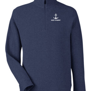 North End Men’s Spirit Textured Quarter-Zip with Anchor