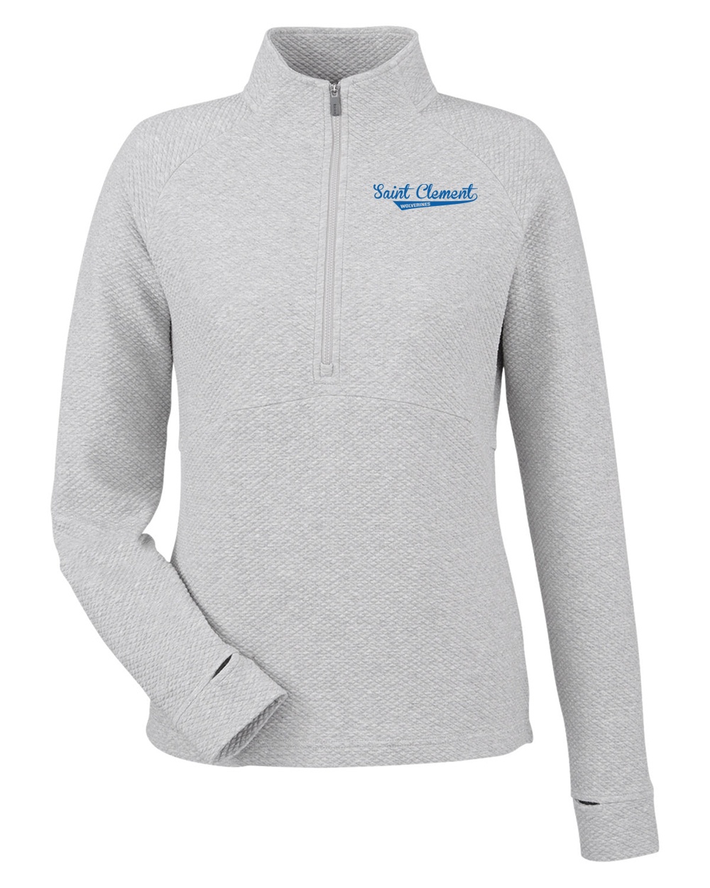 ne725w North End Ladies' Spirit Textured Quarter-Zip - Grey