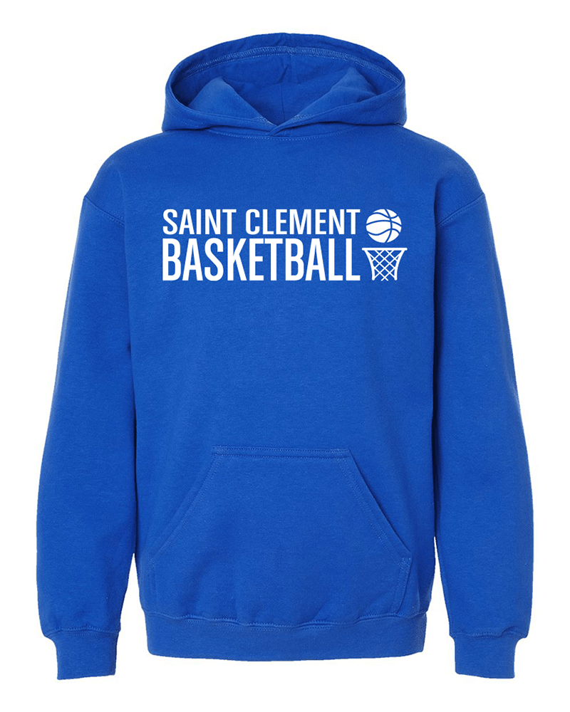 Tultex - Youth Hooded Sweatshirt - 320Y - Royal - White_Basketball