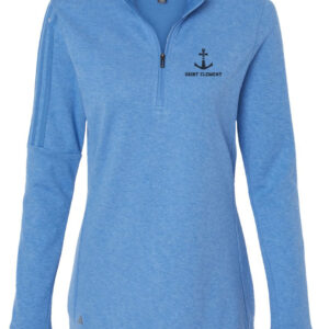 Adidas Women’s 3-Stripes Quarter-Zip Sweater Pullover