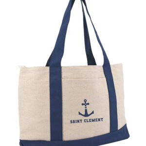 Liberty Bags Large Zippered Cotton Canvas Tote