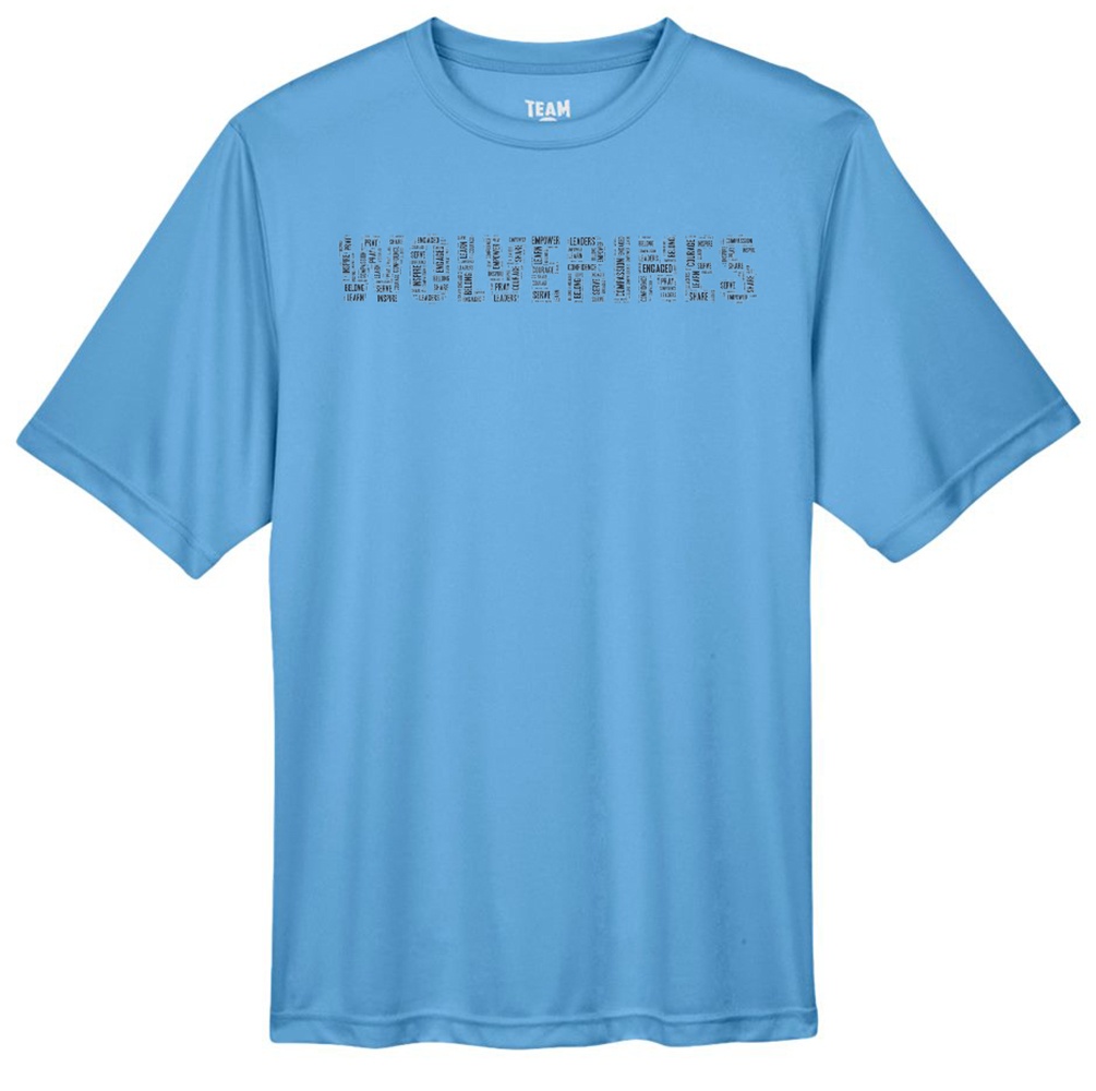 Men's Zone Performance T-Shirt - TT11 - Front - LightBlue - Wolverines