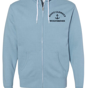 Independent Trading Co. Unisex Lightweight Full-Zip Hooded Sweatshirt – Saint Clement Wolverines