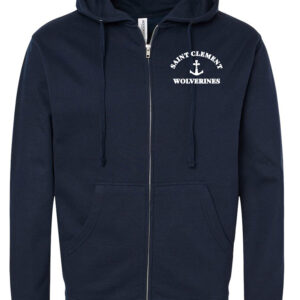 Independent Trading Co. Unisex Midweight Full-Zip Hooded Sweatshirt – Saint Clement Wolverines