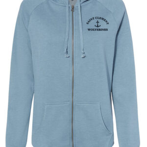 Independent Trading Co. Women’s California Wave Wash Full-Zip Hooded Sweatshirt​​ – Saint Clement Wolverines