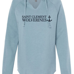 Independent Trading Co. Women’s Lightweight California Wave Wash Hooded Sweatshirt​ – Saint Clement Wolverines