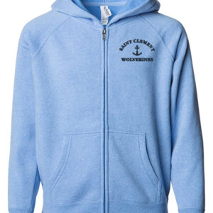Independent Trading Co. Youth Lightweight Special Blend Raglan Zip Hood – Saint Clement Wolverines
