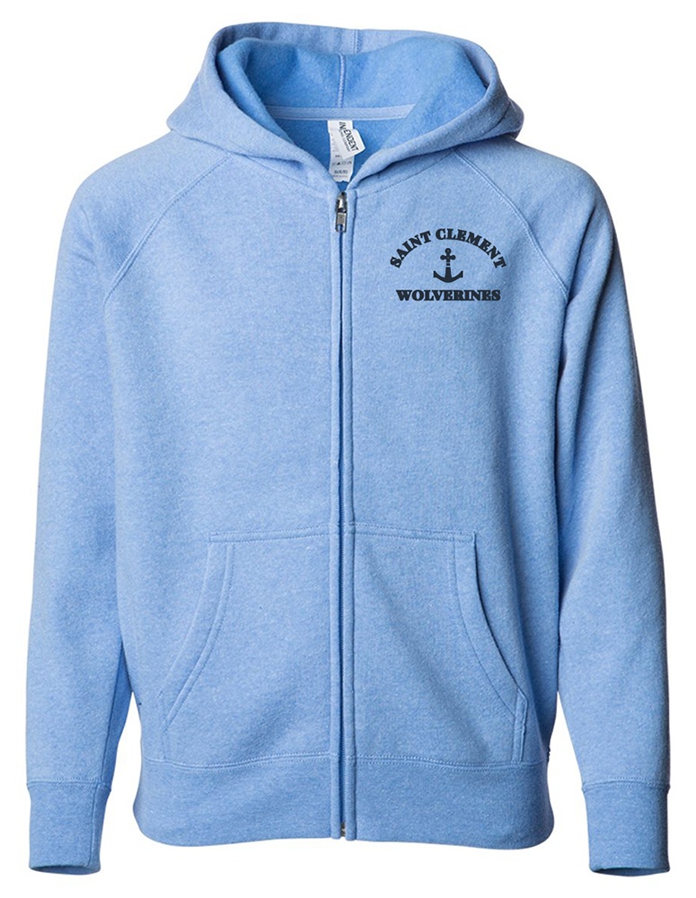 Youth Lightweight Special Blend Raglan Zip Hood - PRM15YSBZ - Front