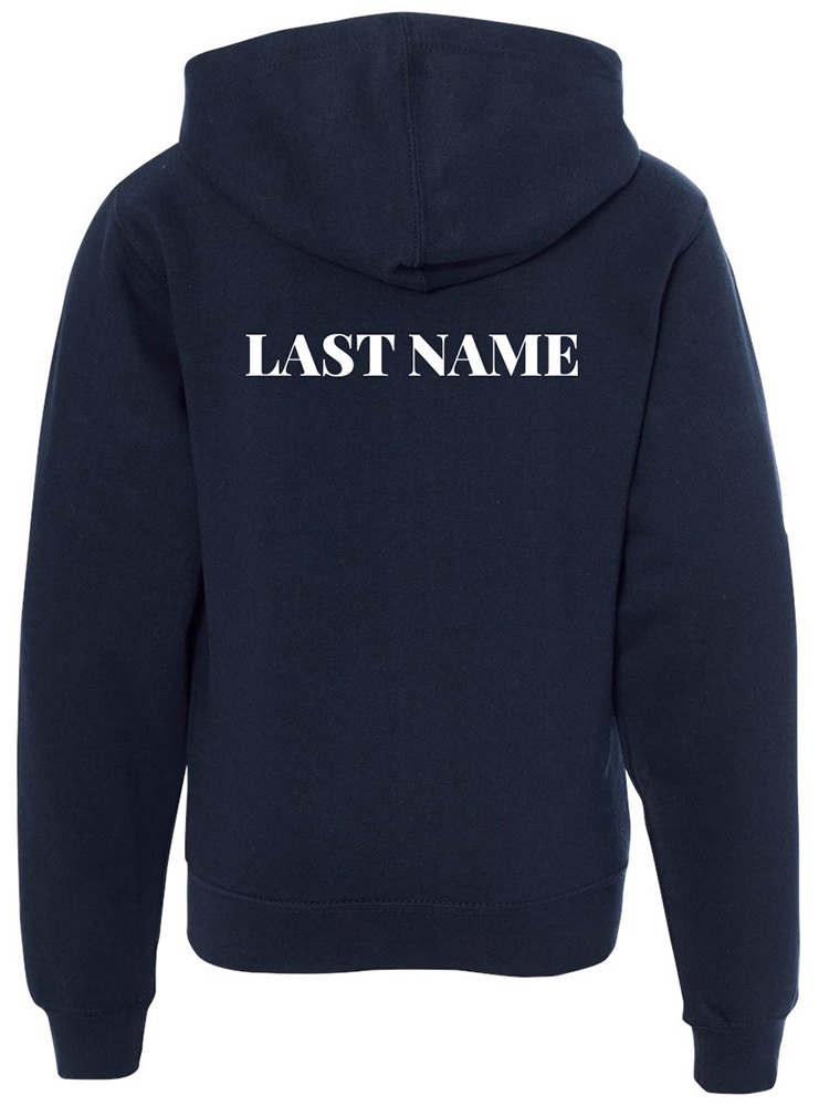 Youth Midweight Full-Zip Hooded Sweatshirt - SS4001YZ - Back